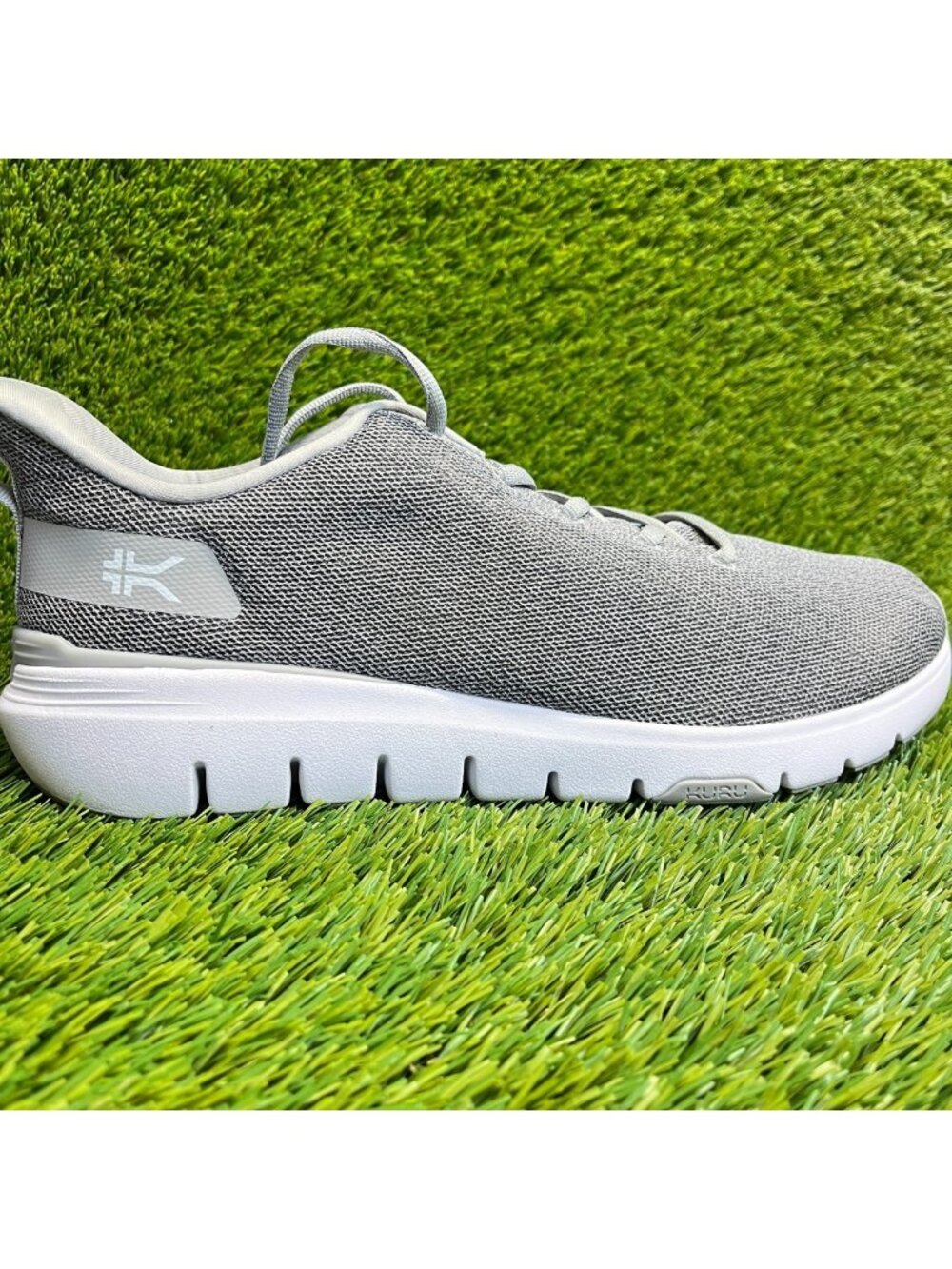Kuru Flex Via Mens Size 12 Gray White Athletic Running Walking Shoes Sneakers